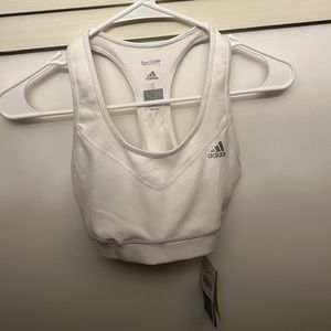 NWT Adidas Womens White Logo Sports Bra